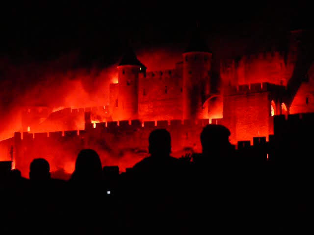 Carcassonne on fire